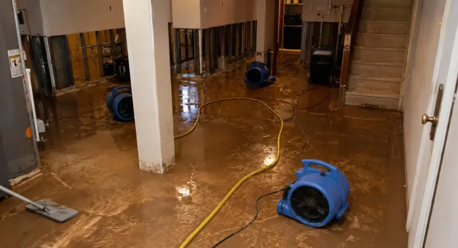 Finished basement flood extracted in Windward in an Alpharetta, GA home