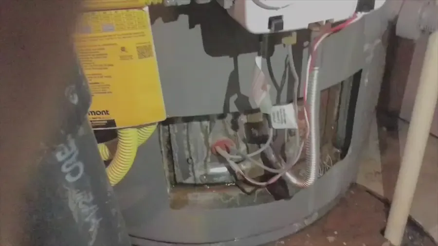 Water heater failure dried in an Ocee garage in an Alpharetta, GA home