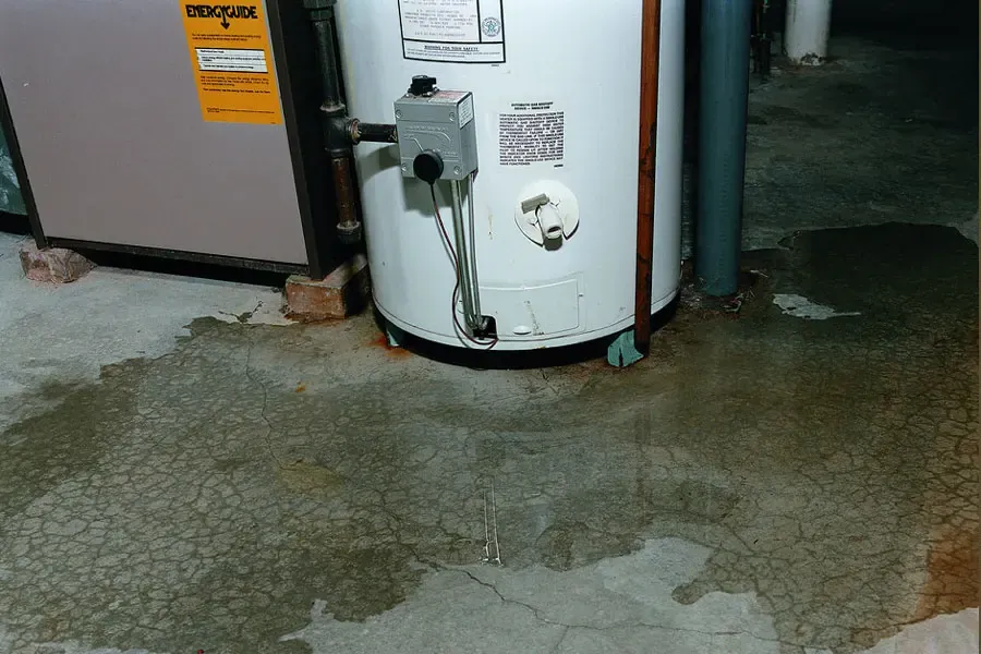 A leaking water heater flooding a floor in an Alpharetta, GA home